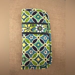 VERA BRADLEY Retired Daisy Daisy Eyeglass Sunnies Quilted Case Blues Greens USA